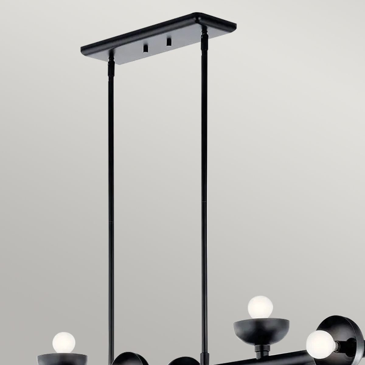 Kichler Palta 10 Light Black Kitchen Linear Pendant