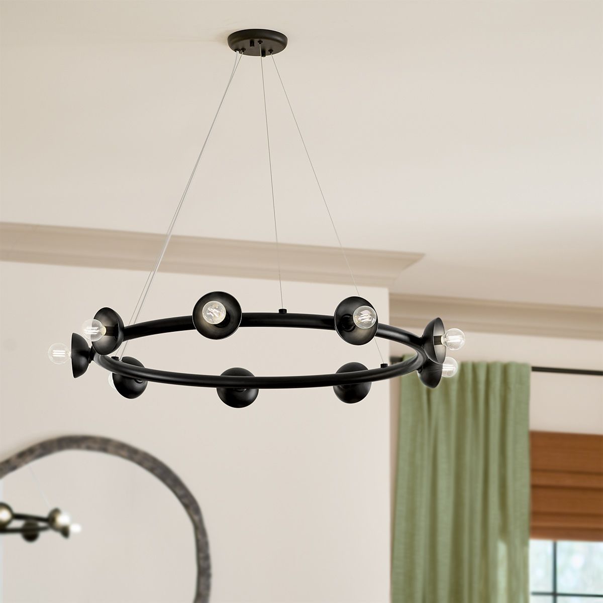 Kichler Palta 9 Light Black Chandelier