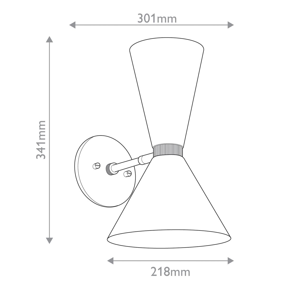 Kichler Phix 1 arm 2 light up and down Wall Light