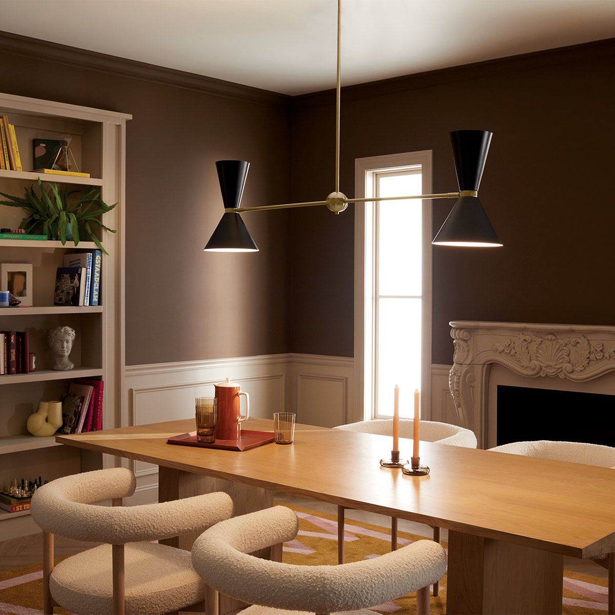 Kichler Phix 2 arm, 4 light up and down linear Chandelier