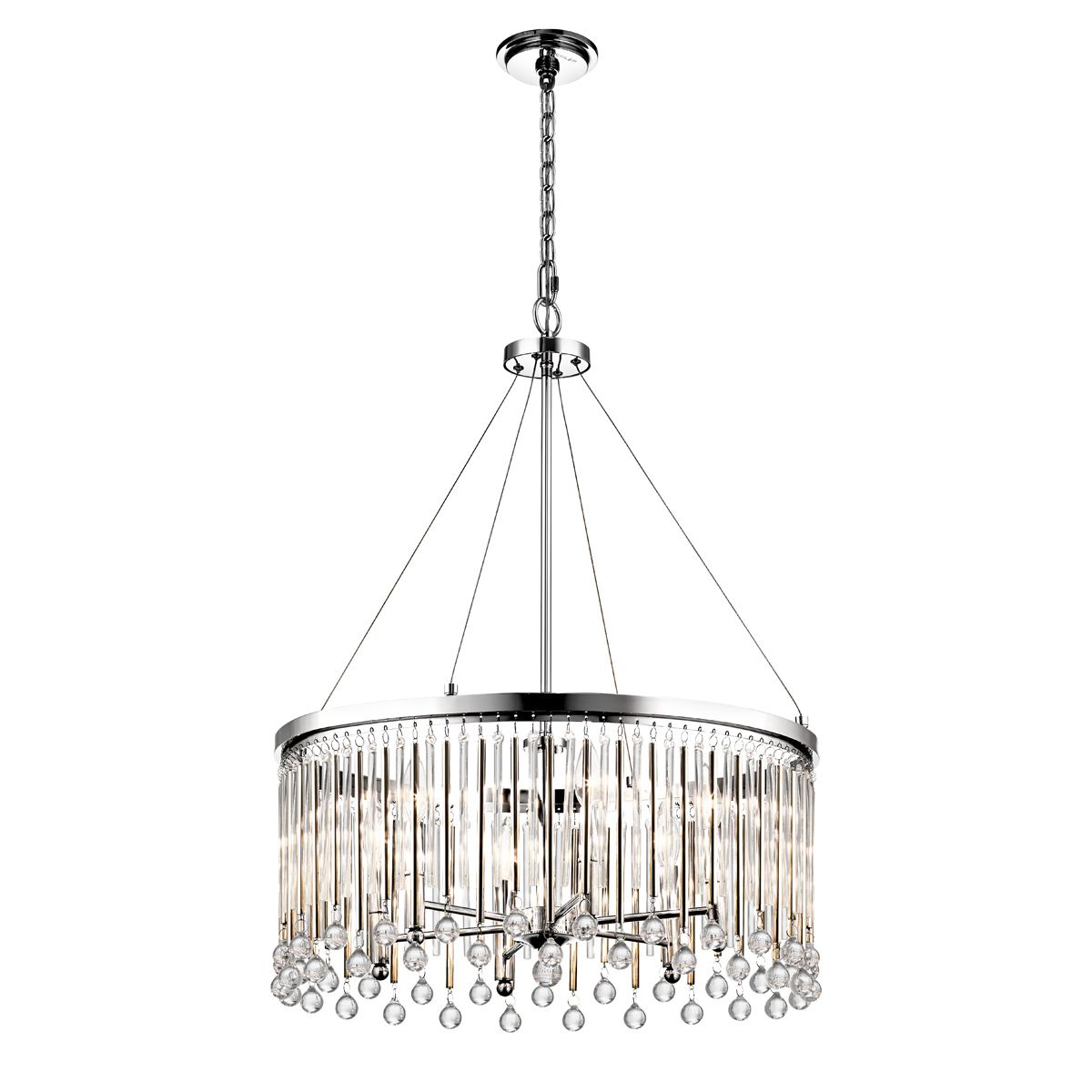 Piper 6 Light Polished Chrome Chandelier or Pendant