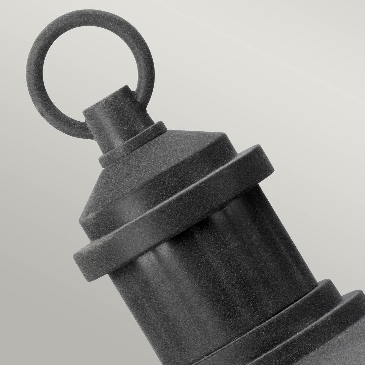 Kichler Riverwood 8" Zinc Pedestal Outdoor Lantern