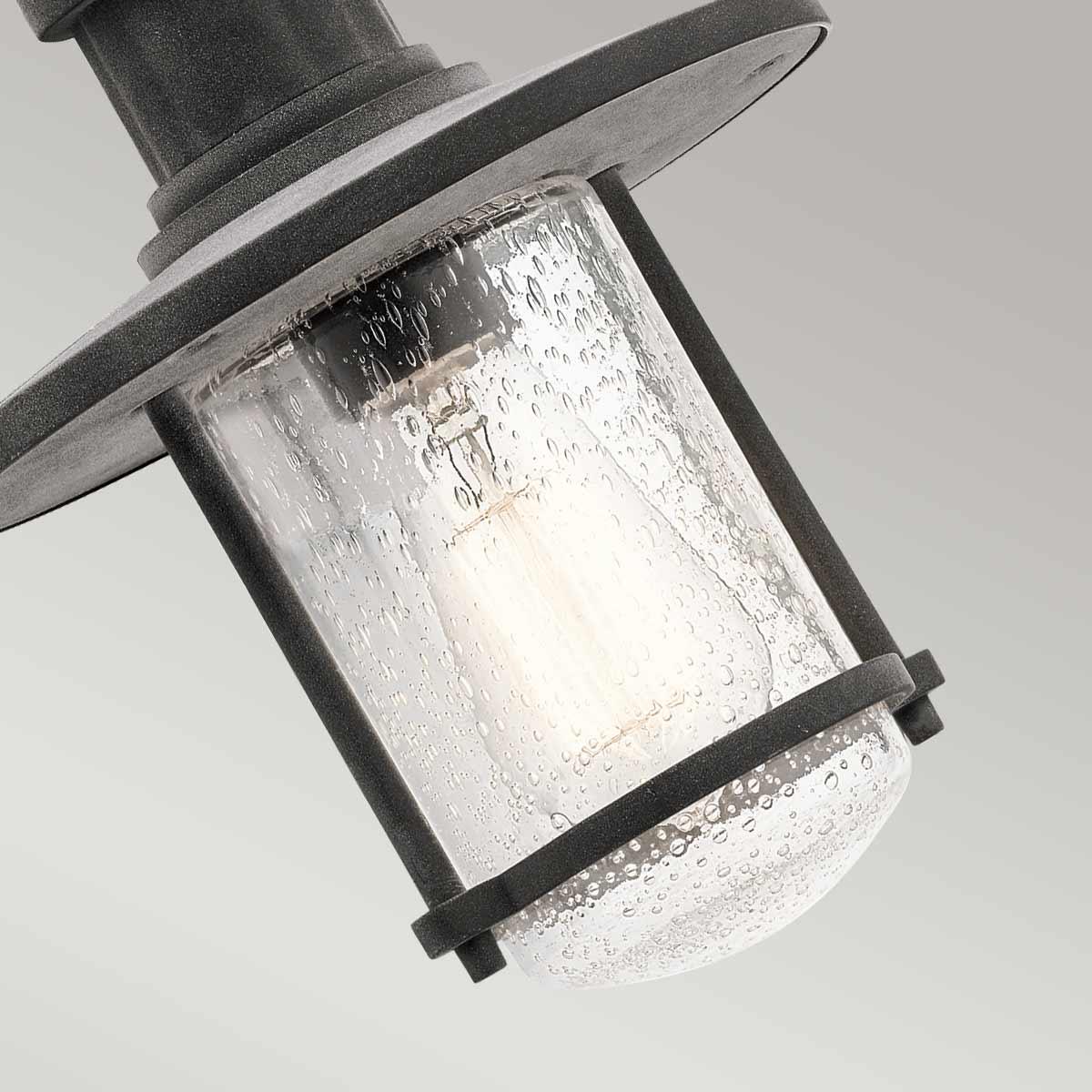 Kichler Riverwood 8" Zinc Outdoor Pendant Chain Lantern