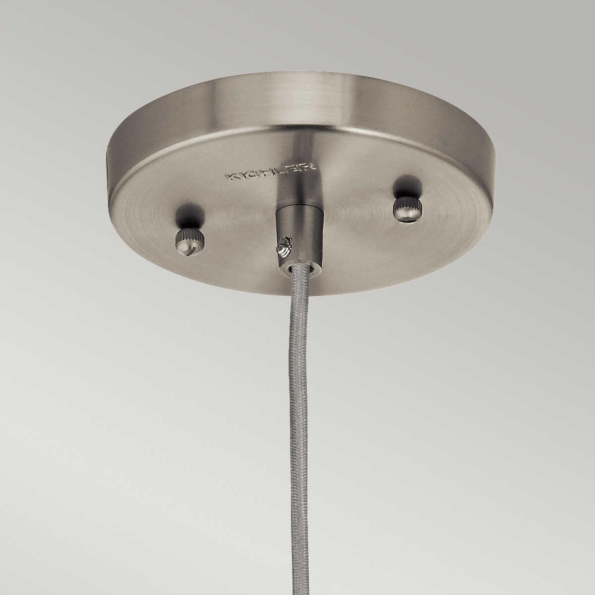 Kichler Riviera 1 Light Brushed Nickel Pendant Ceiling - 15cm-warehouse-180926