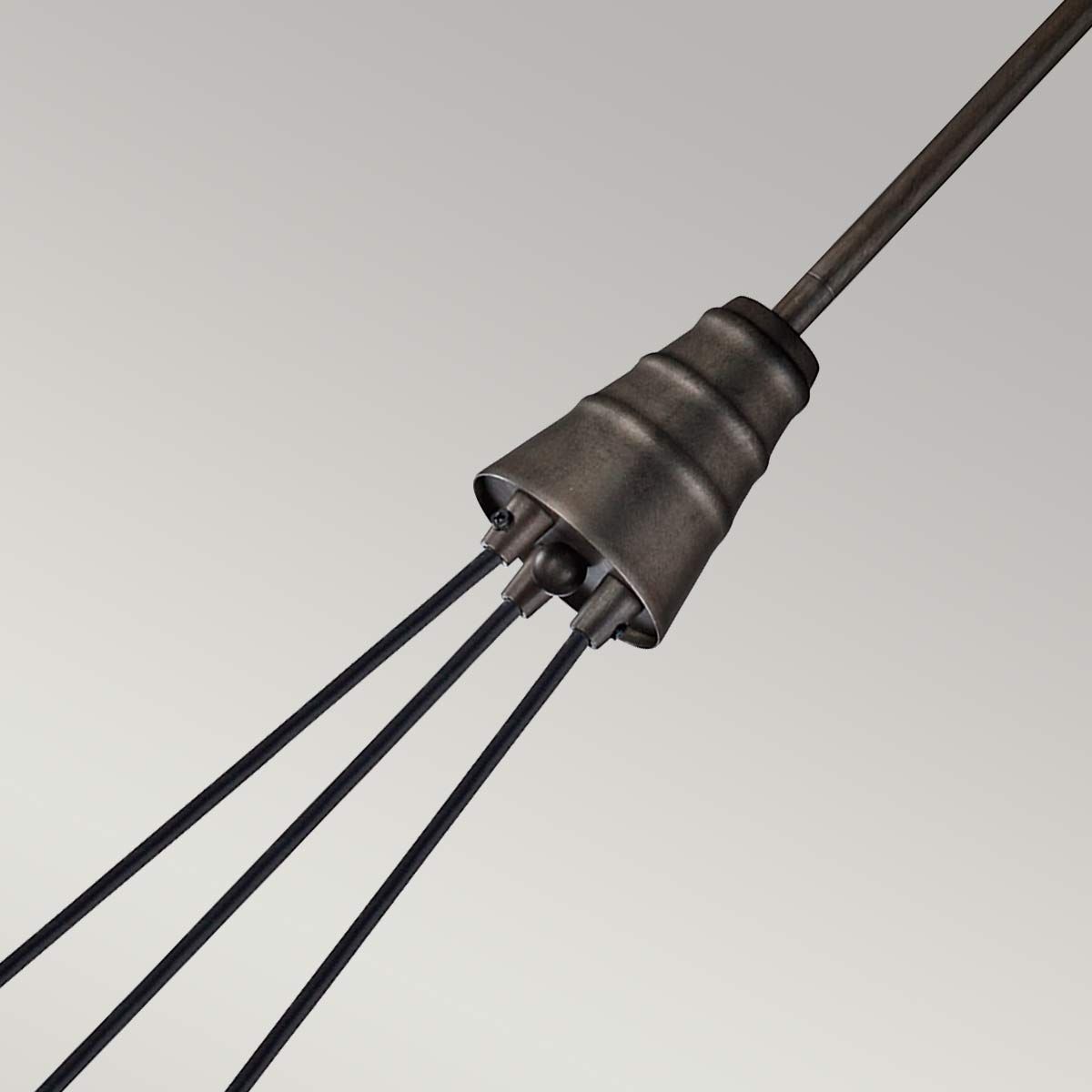 Kichler Rocklyn 3 Light Chandelier Ceiling Light - Raw Steel