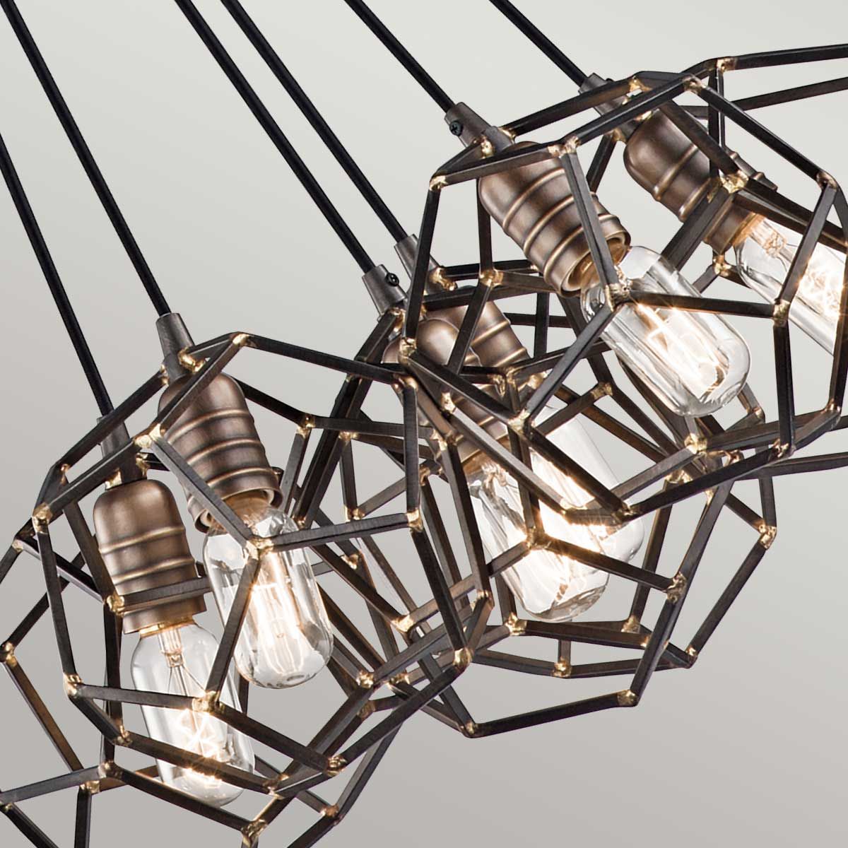 Kichler Rocklyn 6 Light Chandelier Ceiling Light - Raw Steel