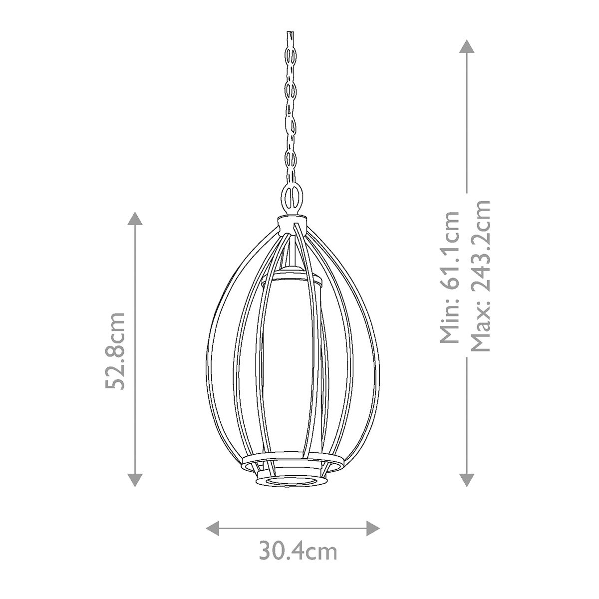 Kichler Rosalie 1 Light Gold Ceiling Pendant