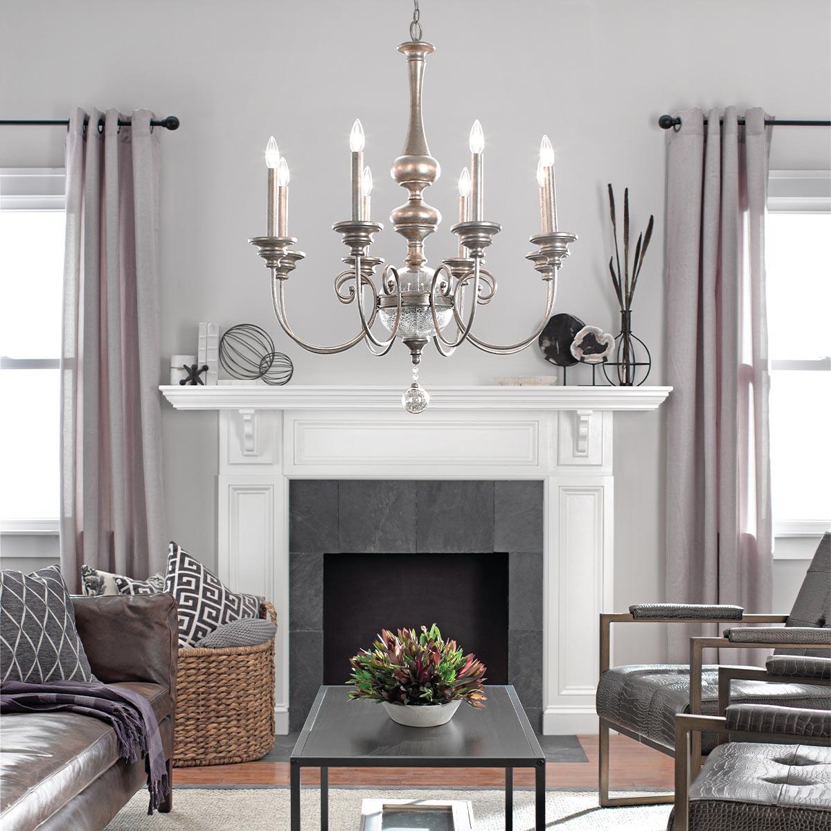 Kichler Rosalie 8 Light Gold Chandelier Ceiling Light