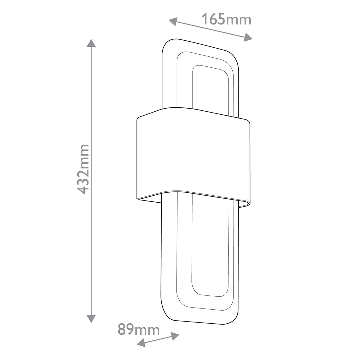 Serene LED Brass Wall Light