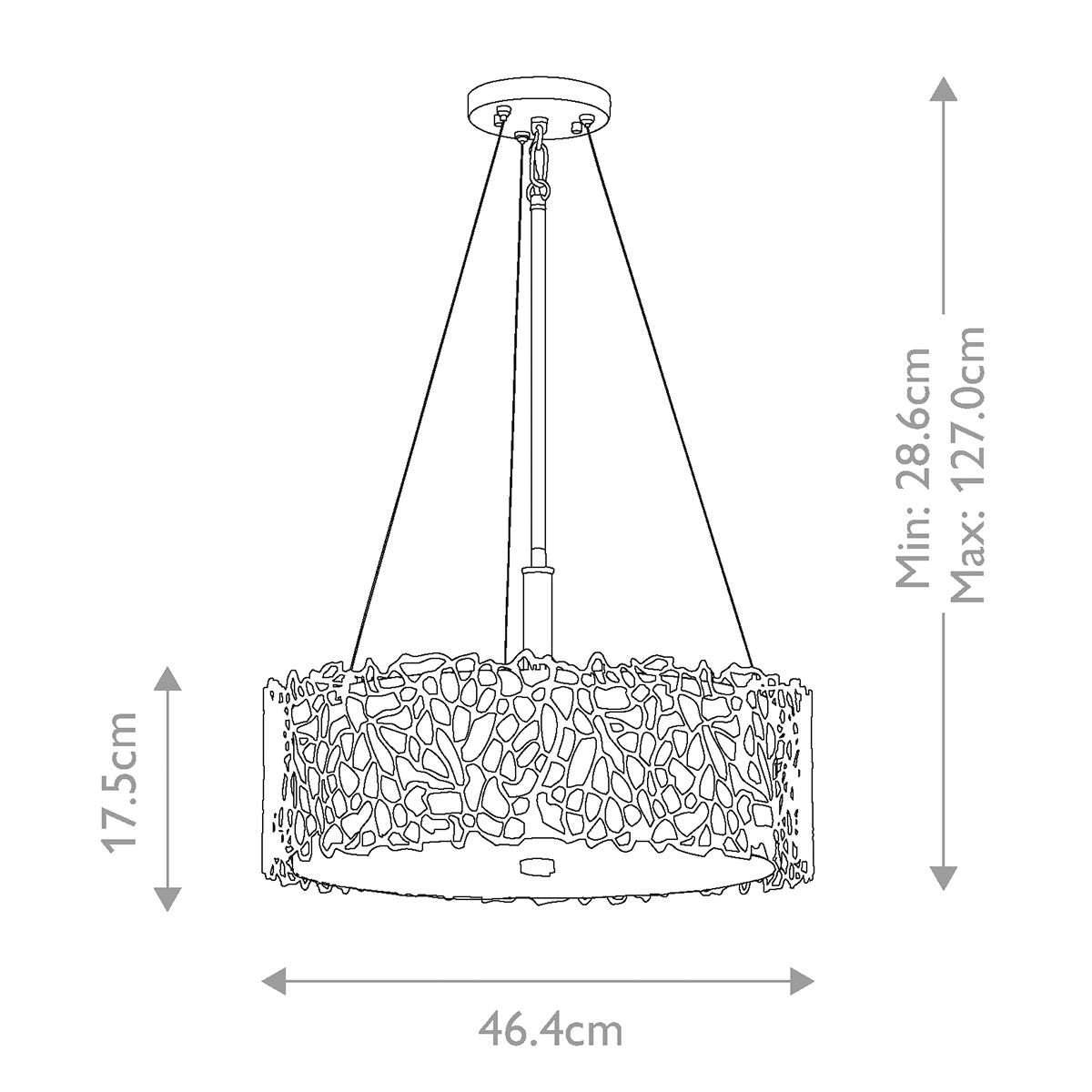 Kichler Silver Coral Duo-Mount Pendant Ceiling Light
