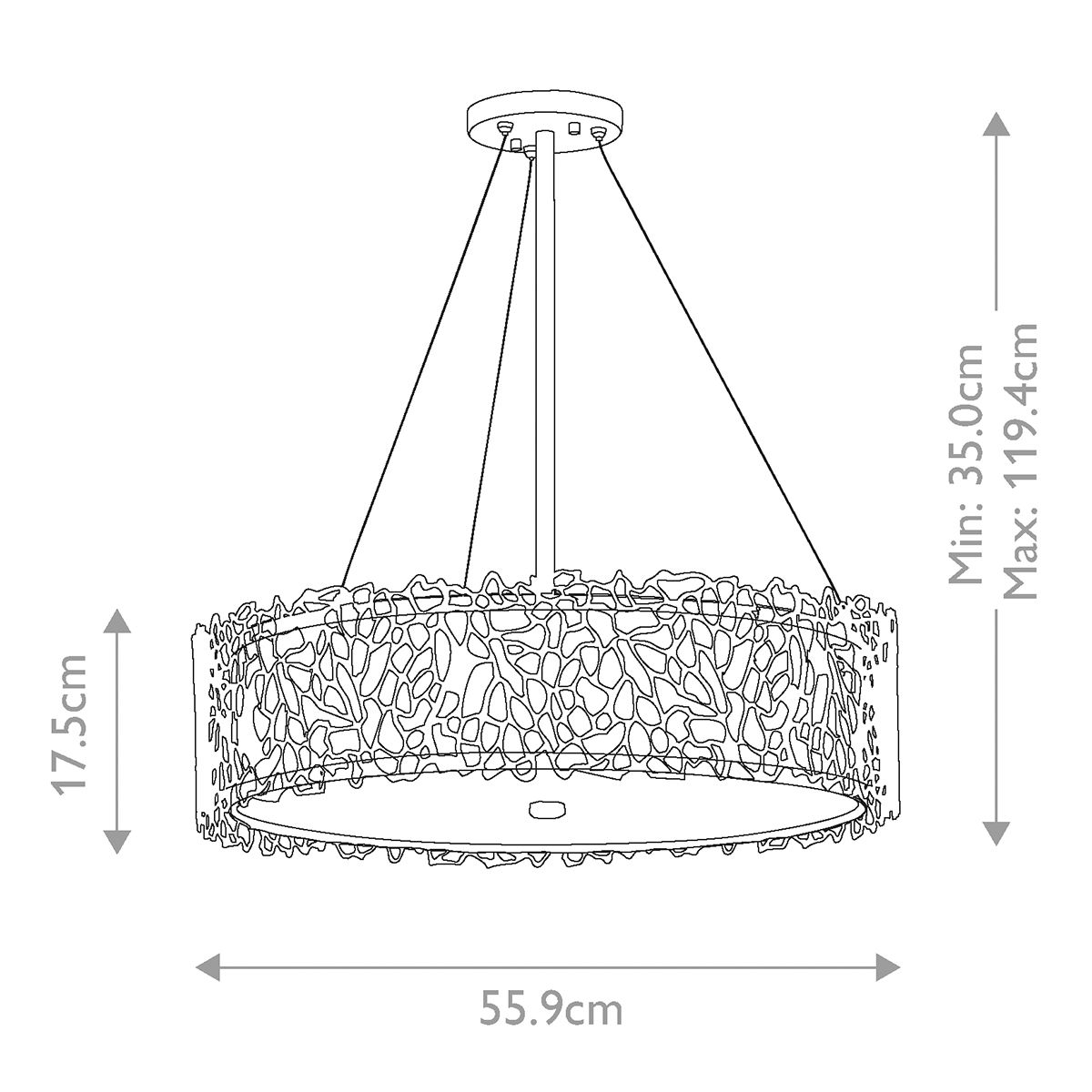Kichler Silver Coral Pendant Ceiling Light