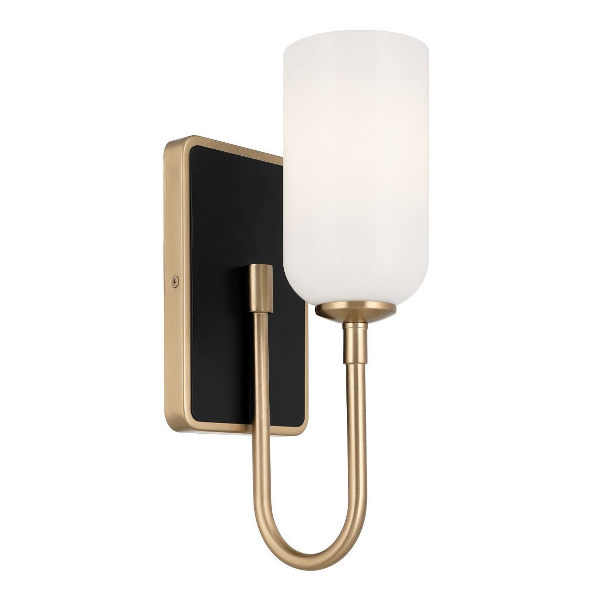 Kichler Solia Wall Light in Champagne Bronze with black accent KL-SOLIA-1W-CPZB by Kichler