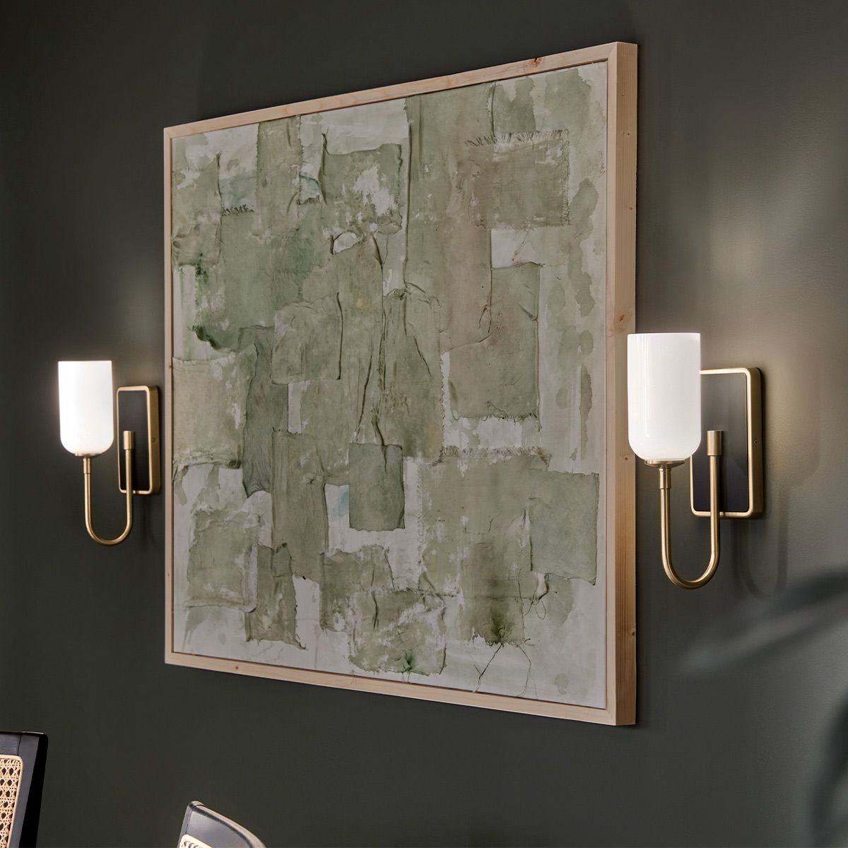 Kichler Solia Wall Light in Champagne Bronze with black accent