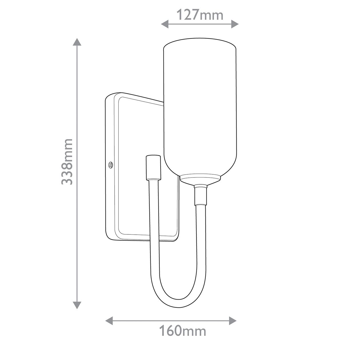 Kichler Solia Wall Light in Champagne Bronze with black accent