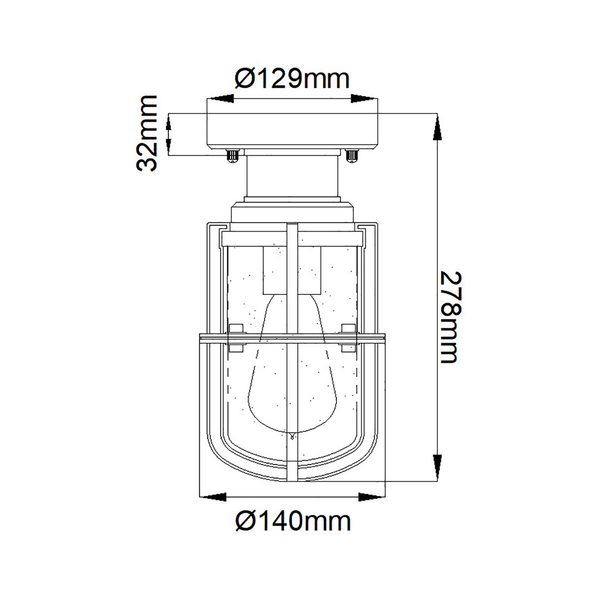 Kichler Suri 1 Light Black Porch / Pedestal Outdoor Lantern