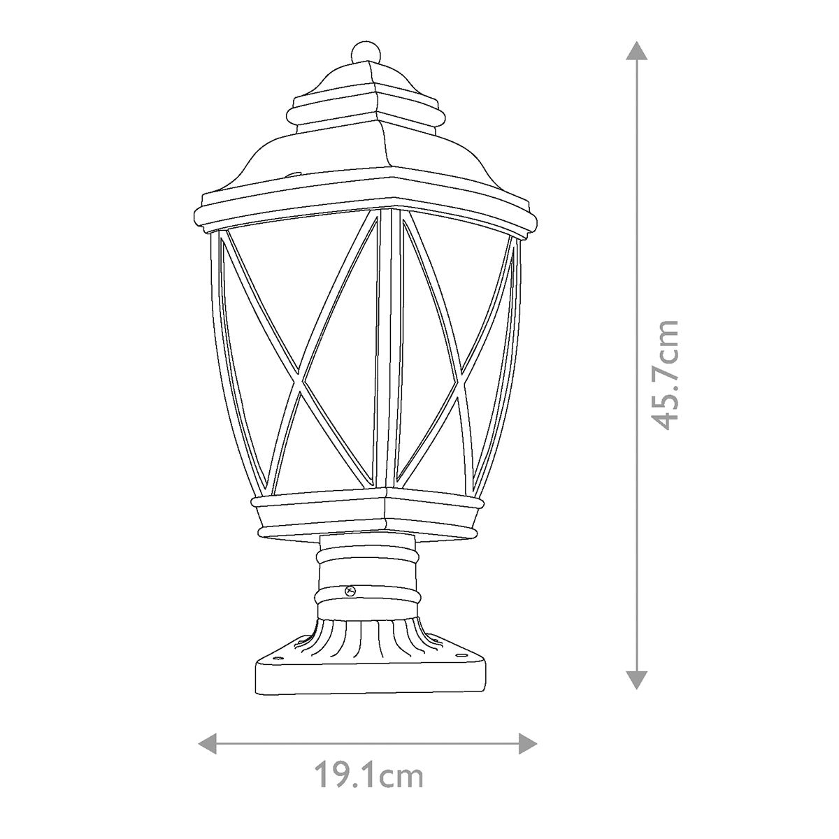 Kichler Tangier Medium 7.5" Bronze Outdoor Pedestal Light