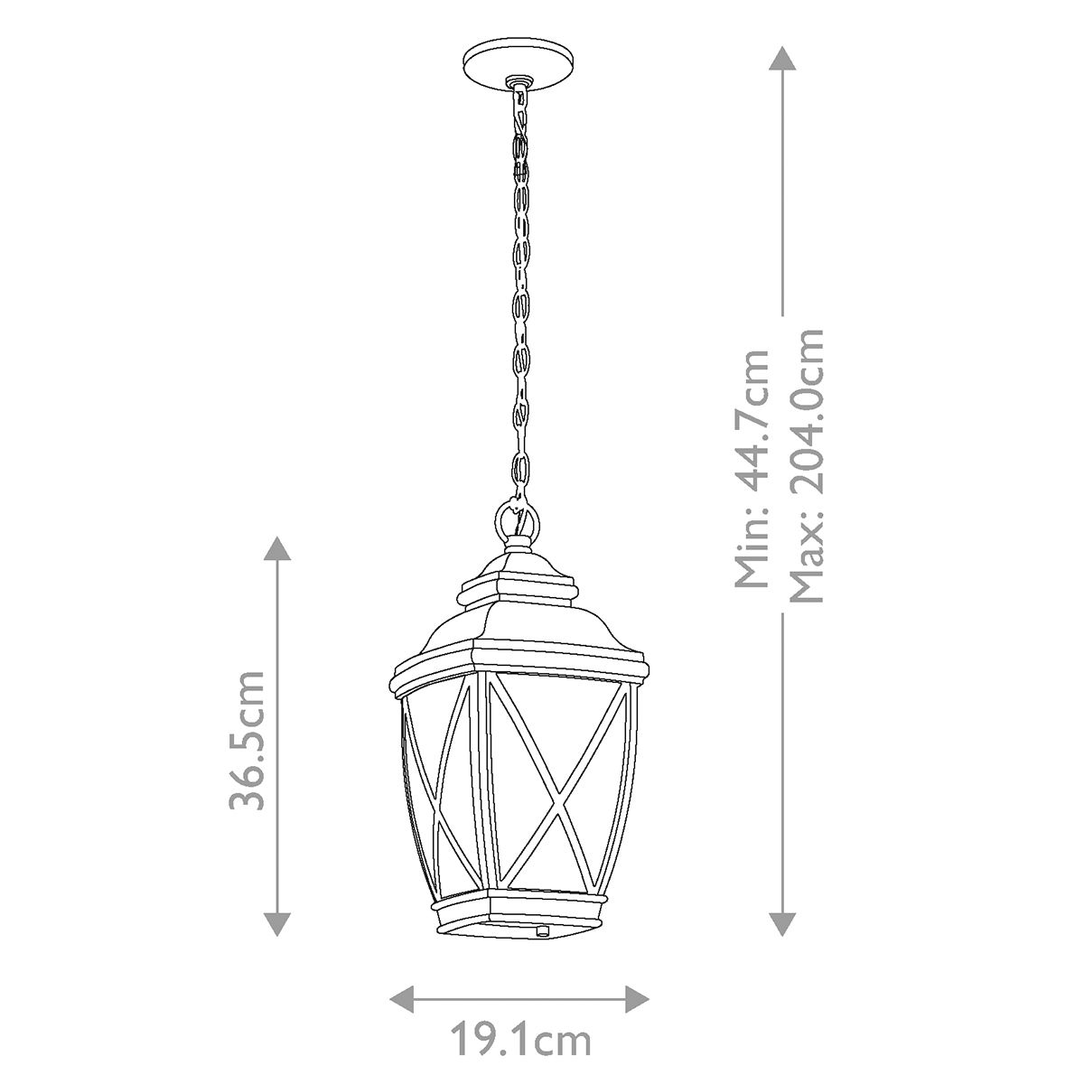Kichler Tangier Medium 7.5" Bronze Outdoor Pendant Light
