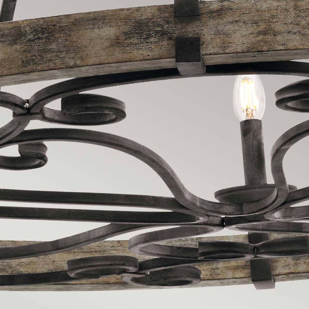 Kichler Taulbee 15 Light Zinc Chandelier Ceiling Light