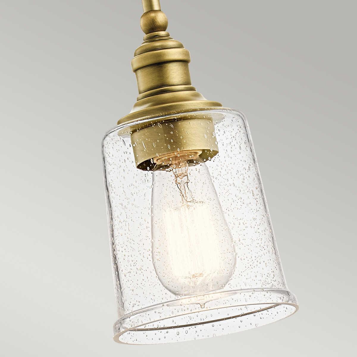 Kichler Waverly 1 Light Brass Mini Ceiling Pendant Light - 23cm-warehouse-25-09-26