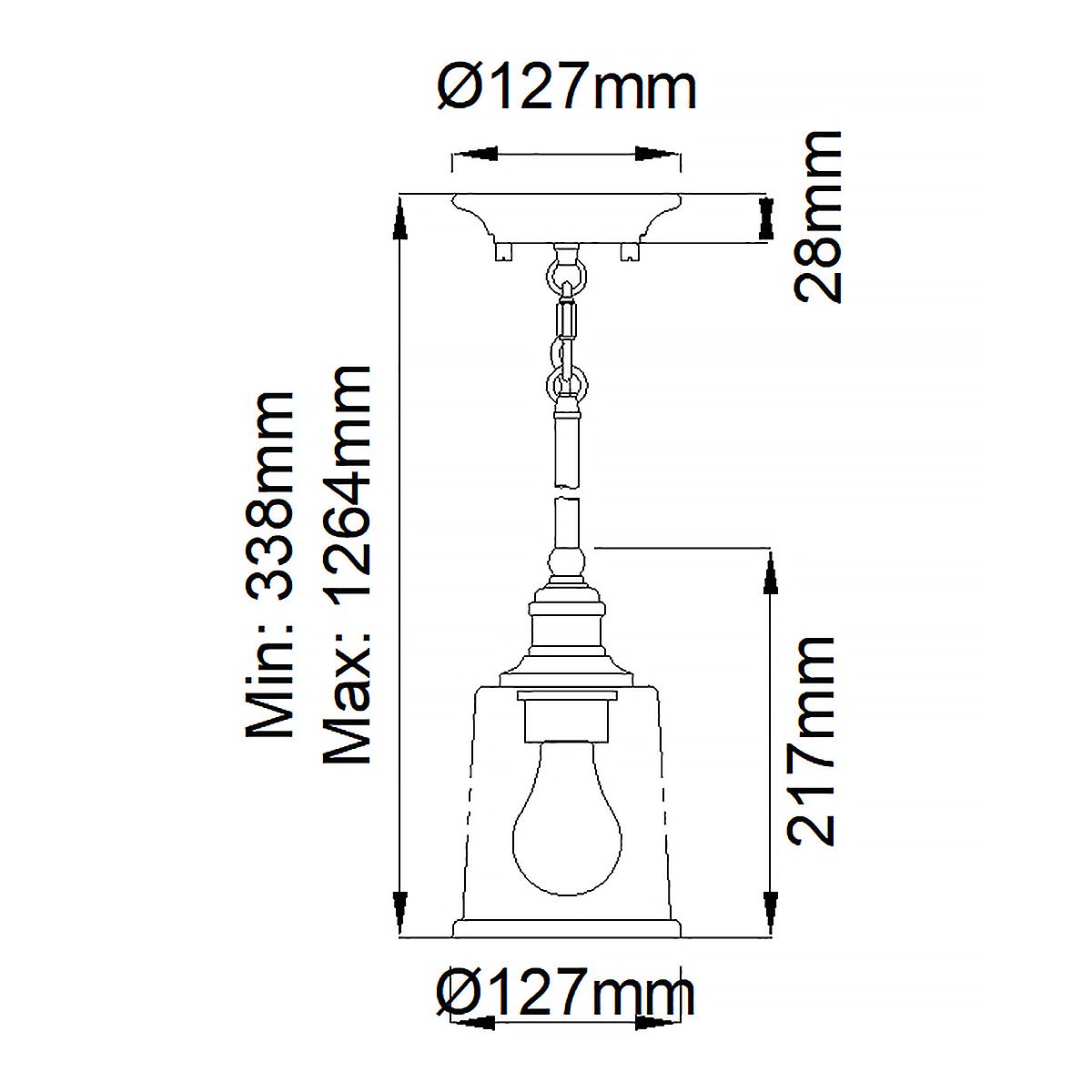 Kichler Waverly 1 Light Brass Mini Ceiling Pendant Light - 23cm-warehouse-25-09-26