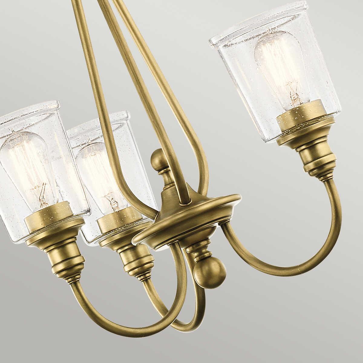 Kichler Waverly 3 Light Chandelier - Natural Brass-OPEN-BOX-50-290626