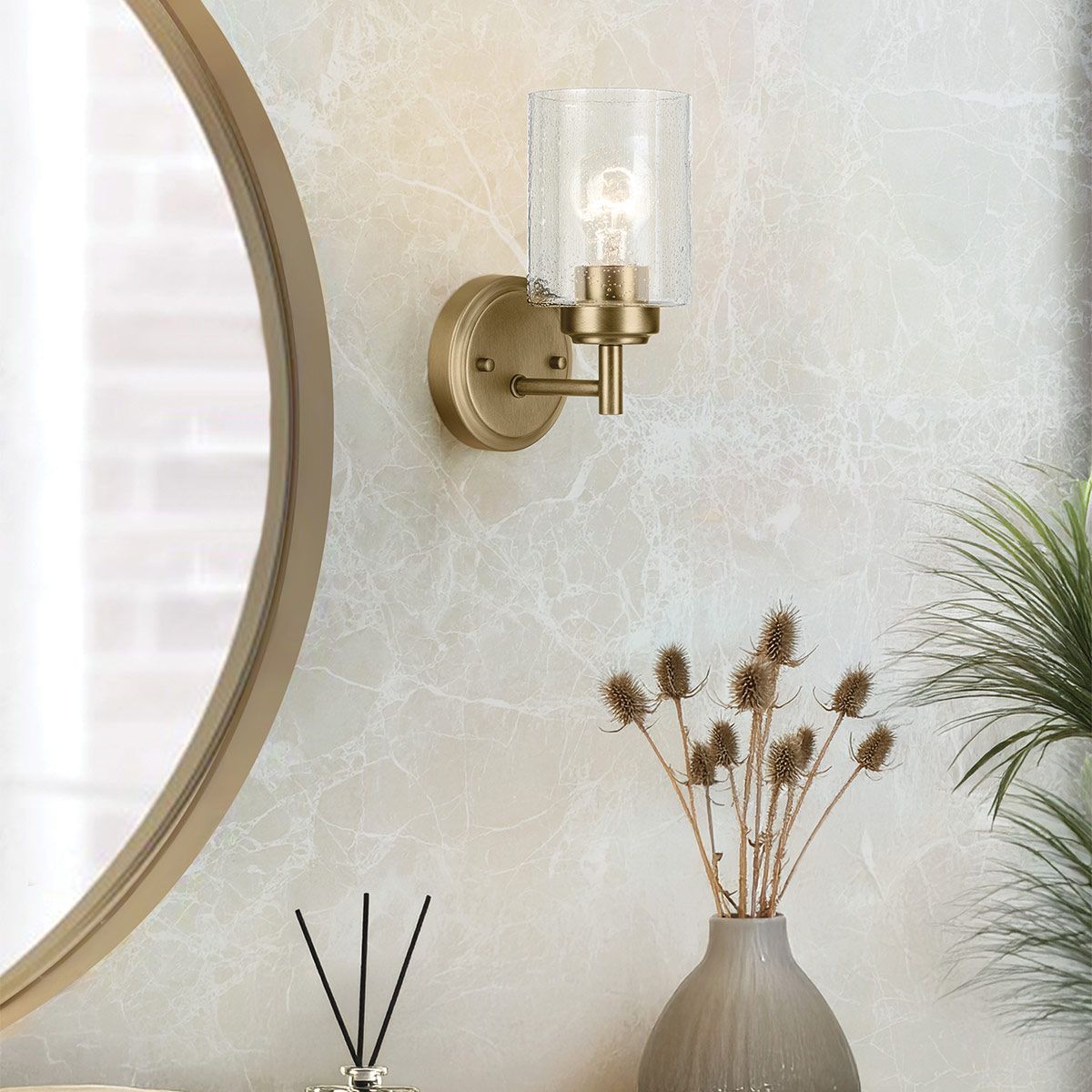 Kichler Winslow Brass Wall Light