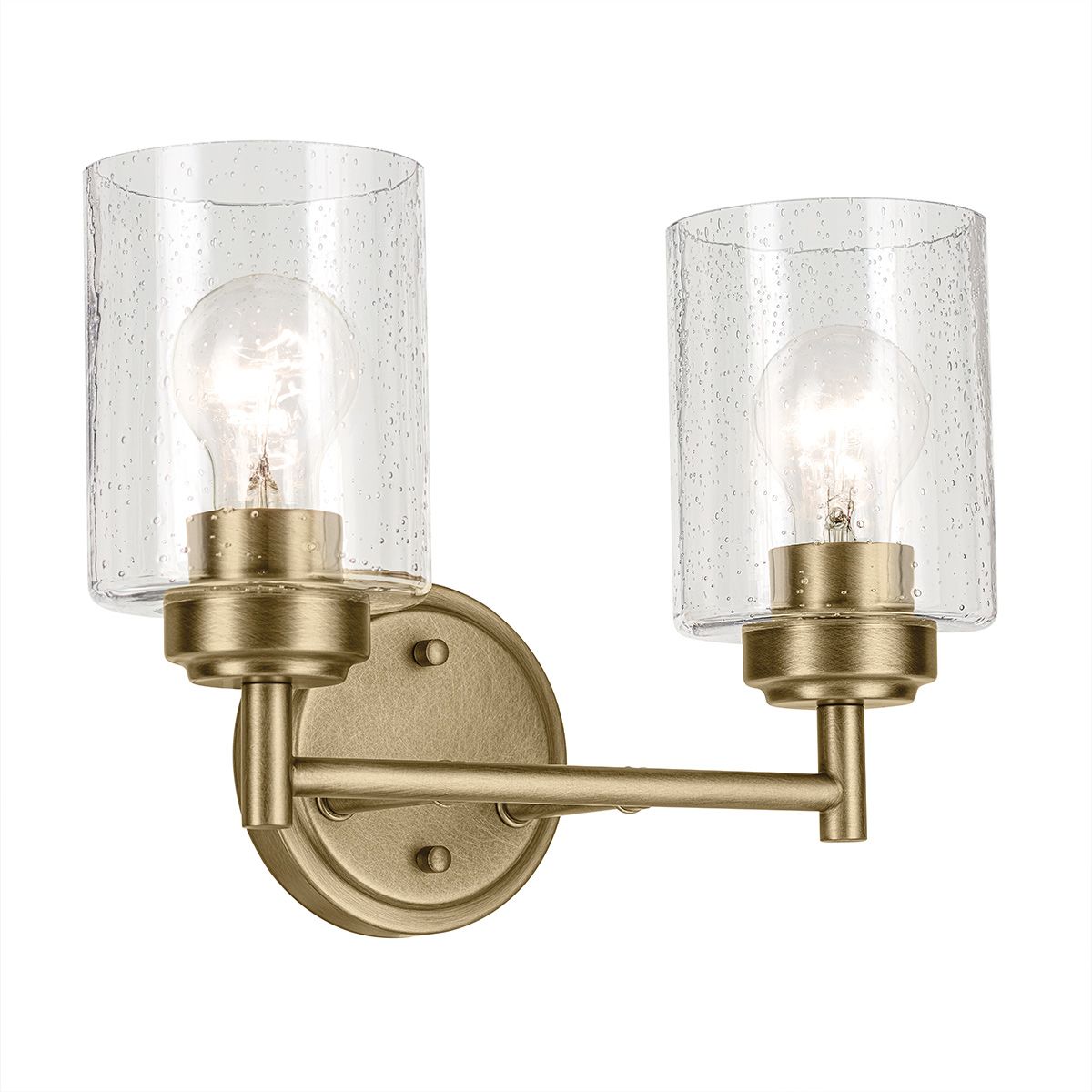 Kichler Winslow Brass Double Wall Light KL-WINSLOW-2W-NBR by Kichler