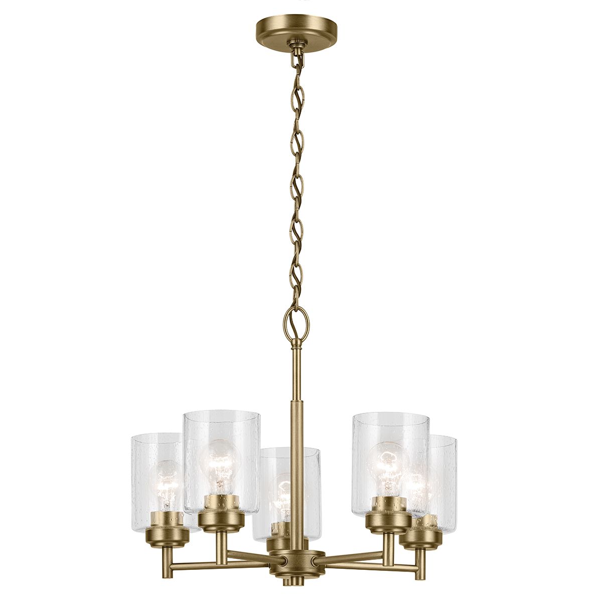 Kichler Winslow Living Room 5 Light Brass Chandelier by Kichler Lighting KL-WINSLOW5-NBR