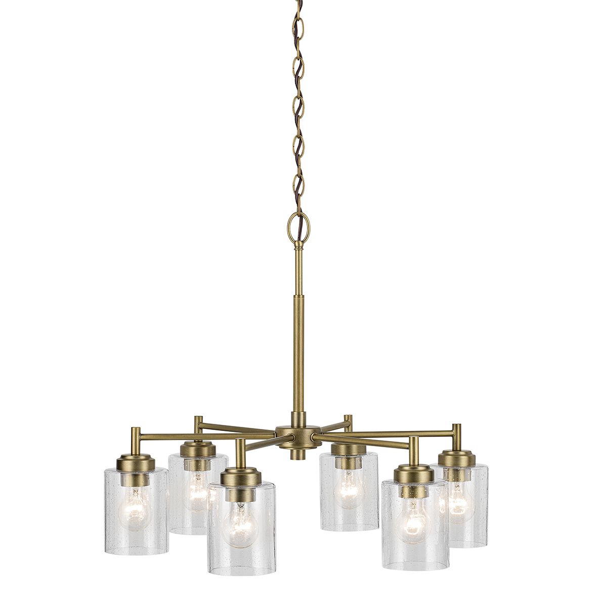 Kichler Winslow 6 Light Brass Chandelier-warehouse-180926