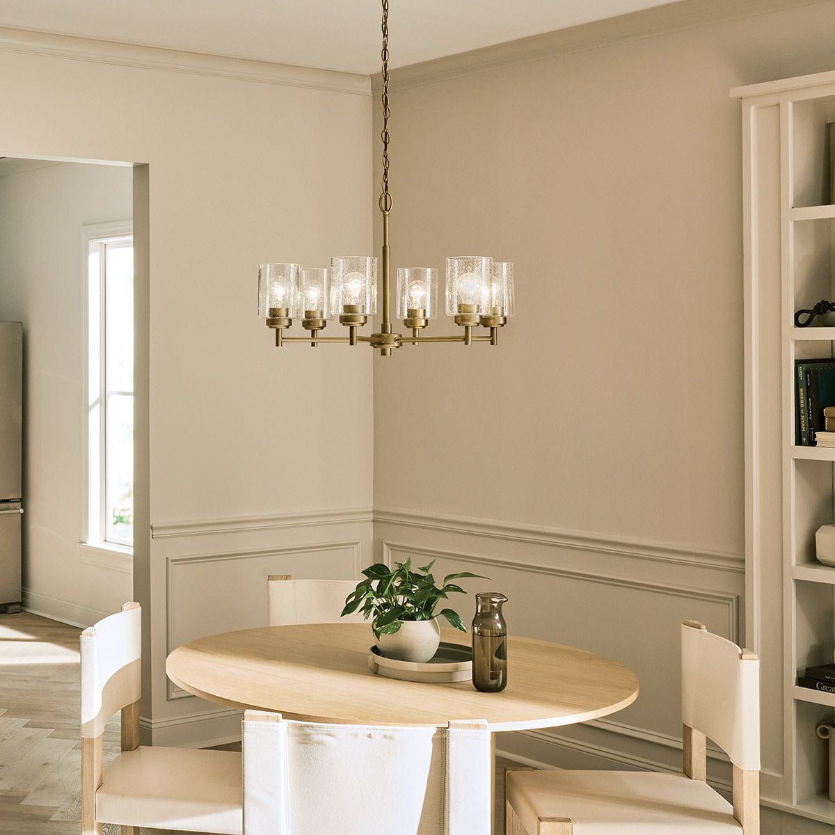 Kichler Winslow 6 Light Brass Chandelier