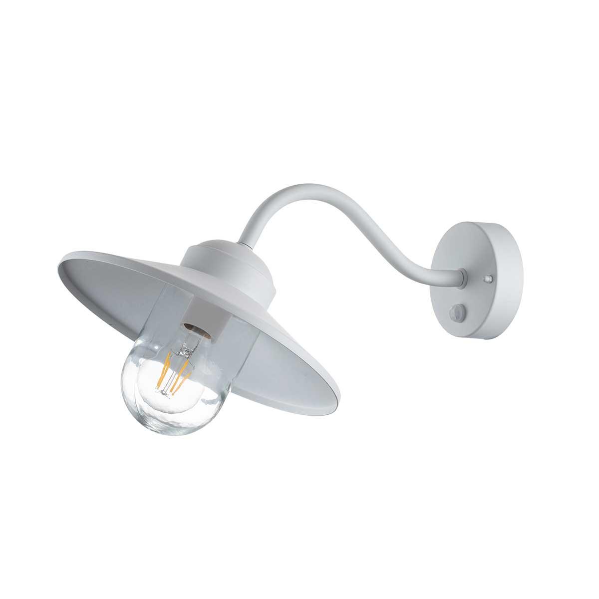 Elstead Klampenborg 1 Light White PIR Outdoor Wall Light