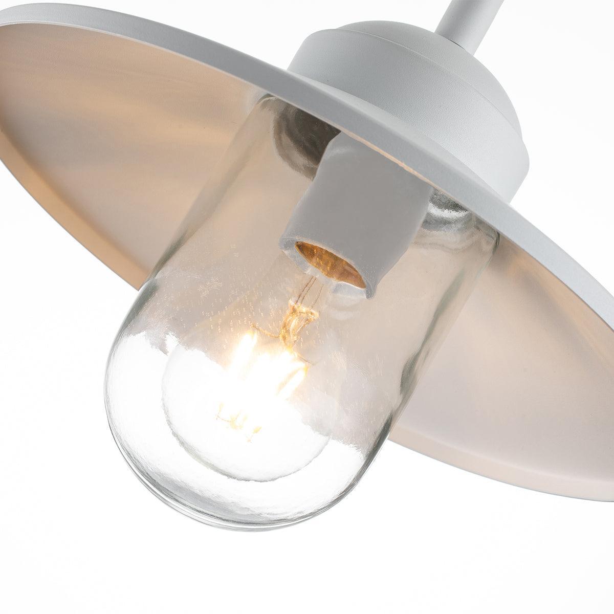 Elstead Klampenborg 1 Light White Outdoor Wall Light-warehouse-180926