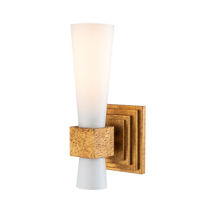 Elstead Kristy Gold Wall Light KRISTY-1WB-DG-OPAL by Elstead Lighting