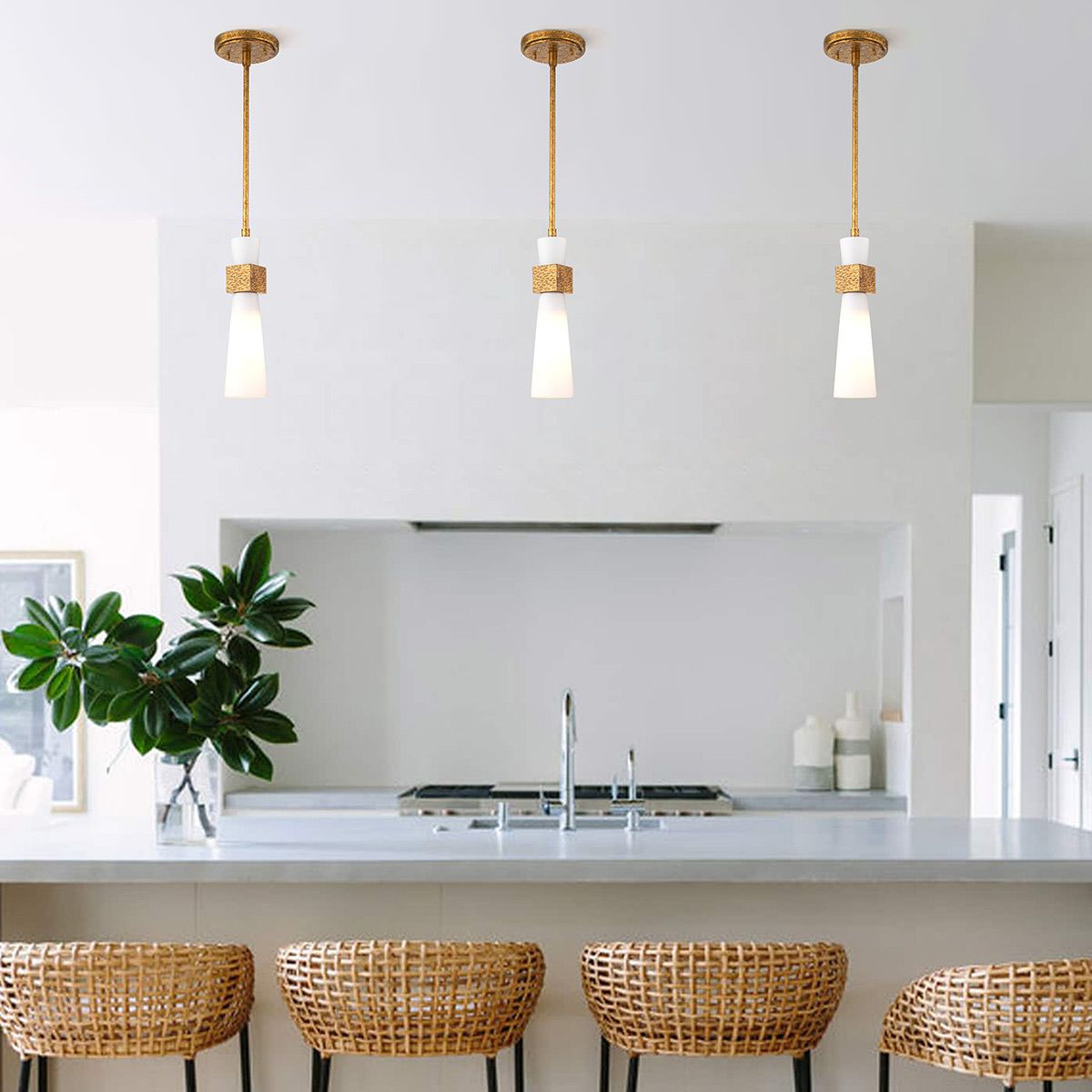 Elstead Kristy 1 Light Mini Gold Pendant Light