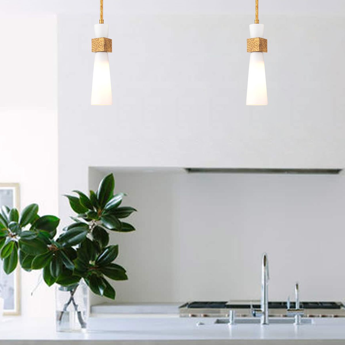 Elstead Kristy 1 Light Mini Gold Pendant Light