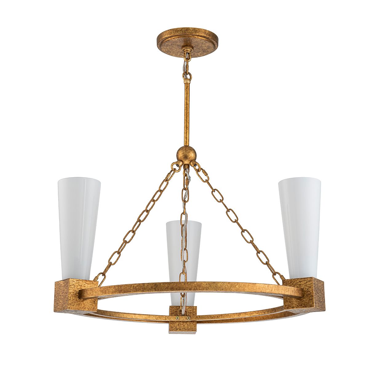 Elstead Kristy 3 Light Gold Chandelier