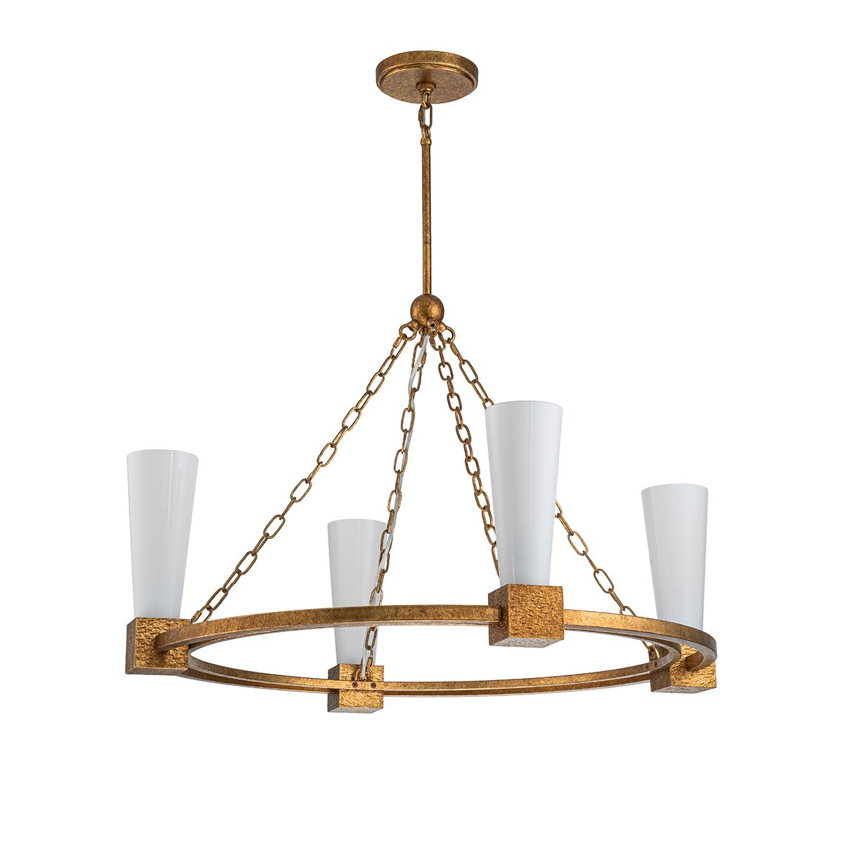 Elstead Kristy 4 Light Gold Chandelier