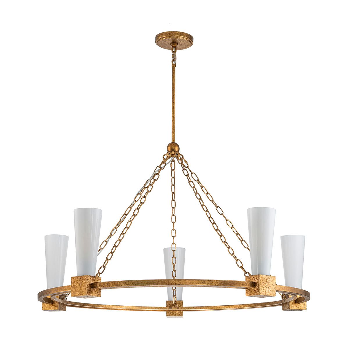 Elstead Kristy 5 Light Gold Chandelier