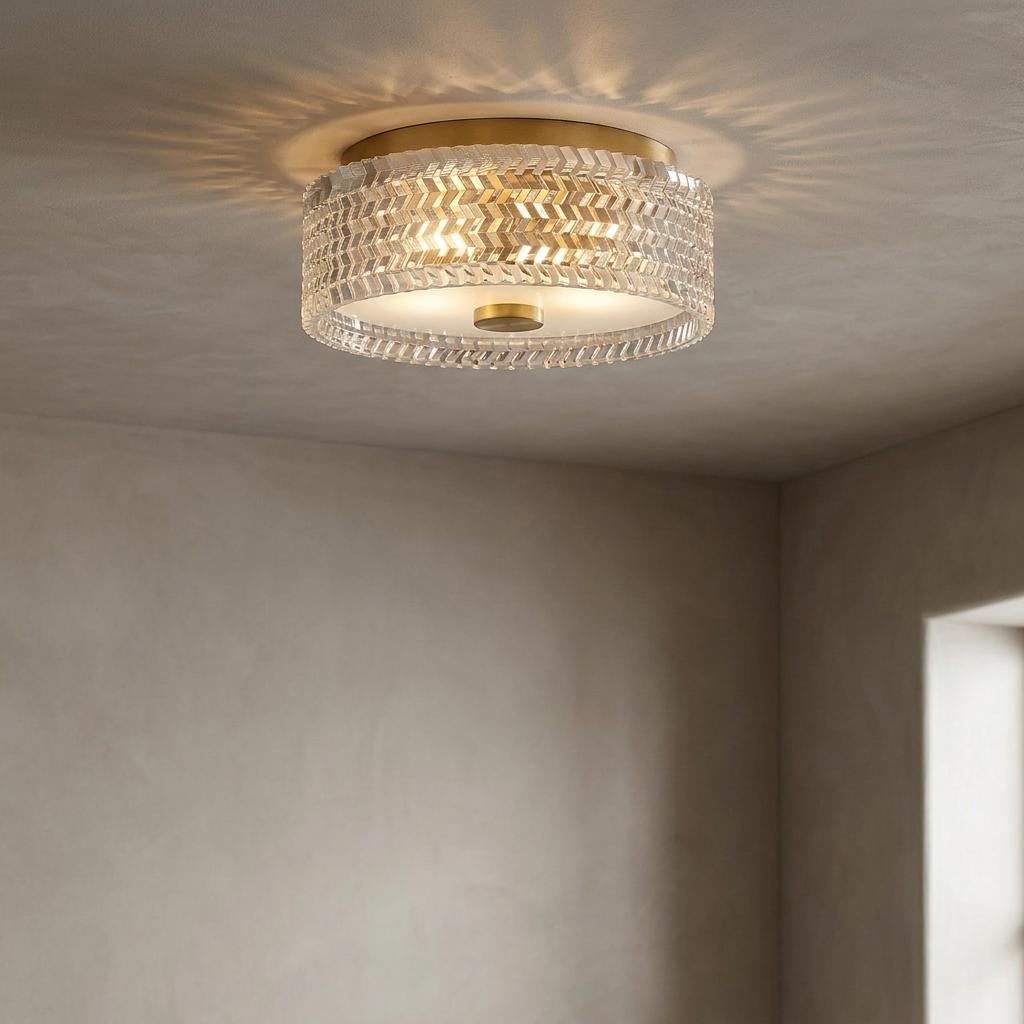 Hinkley Elle Brass Small Flush Ceiling Light-warehouse-clearance-140826