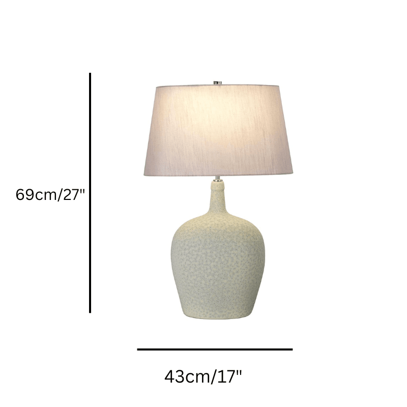 Elstead Lambeth 1 Light Sage Green Ceramic Table Lamp 1 size guide