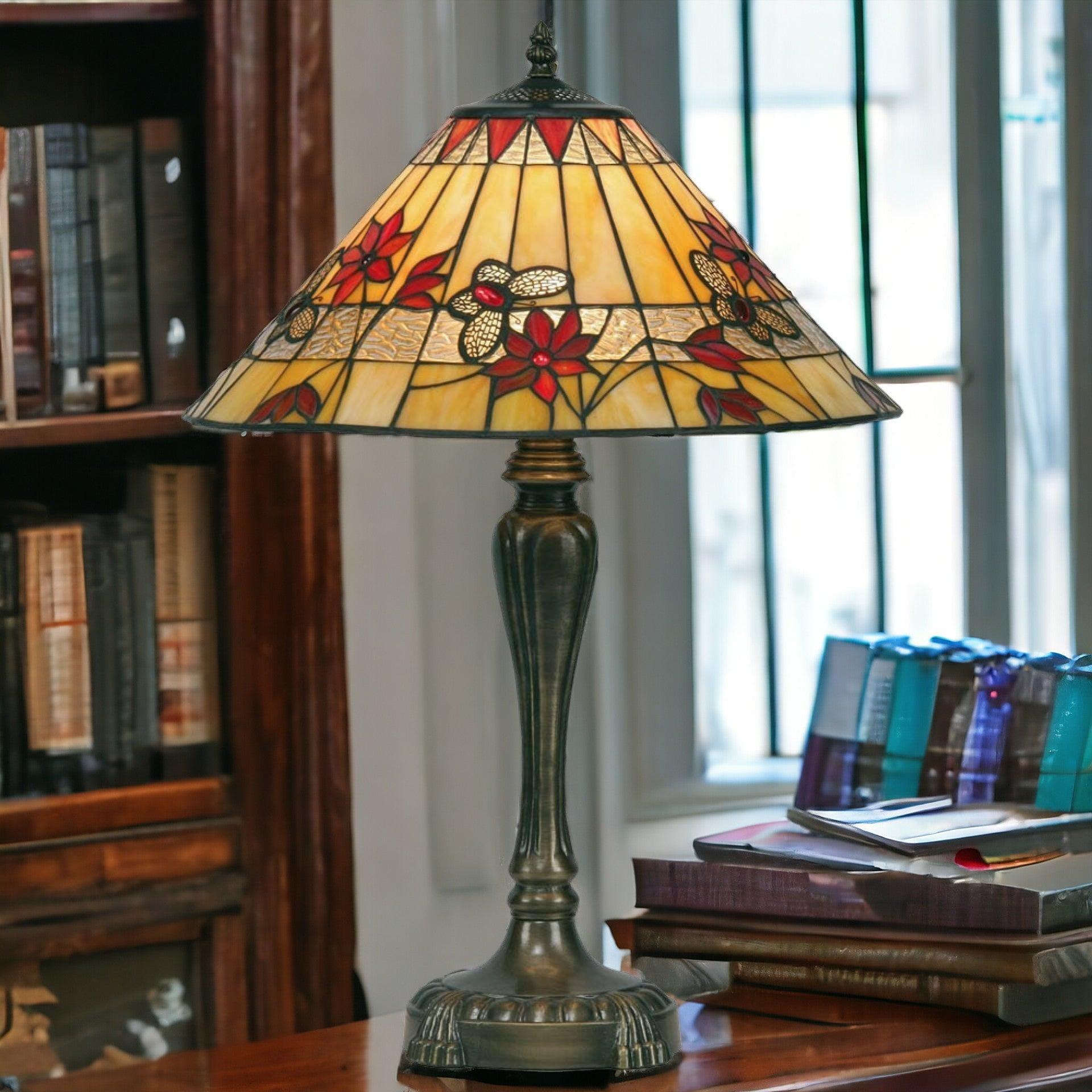 oaks tiffany butterfly large table lamp