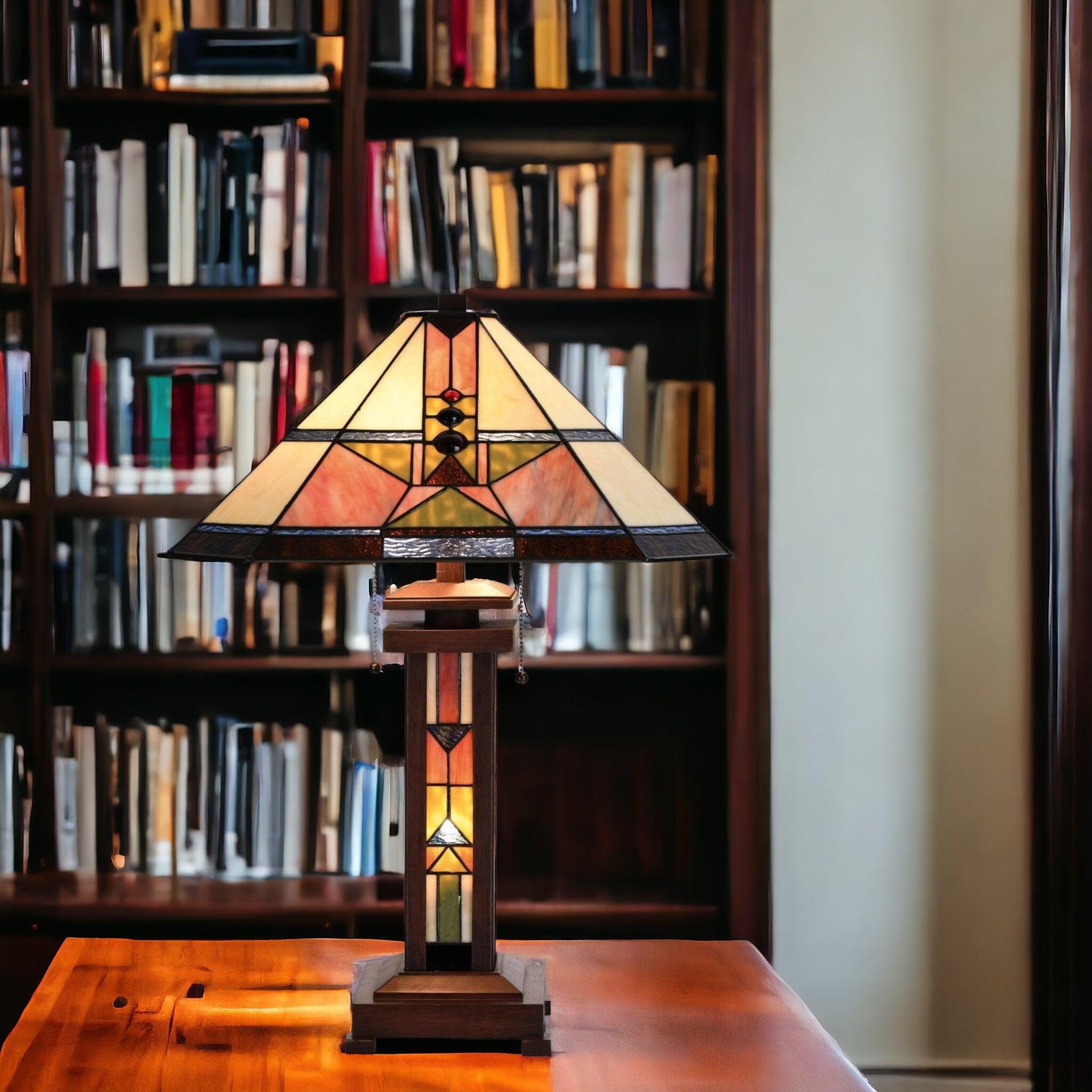 glasgow tiffany table lamp Diammable LED Lamp Image