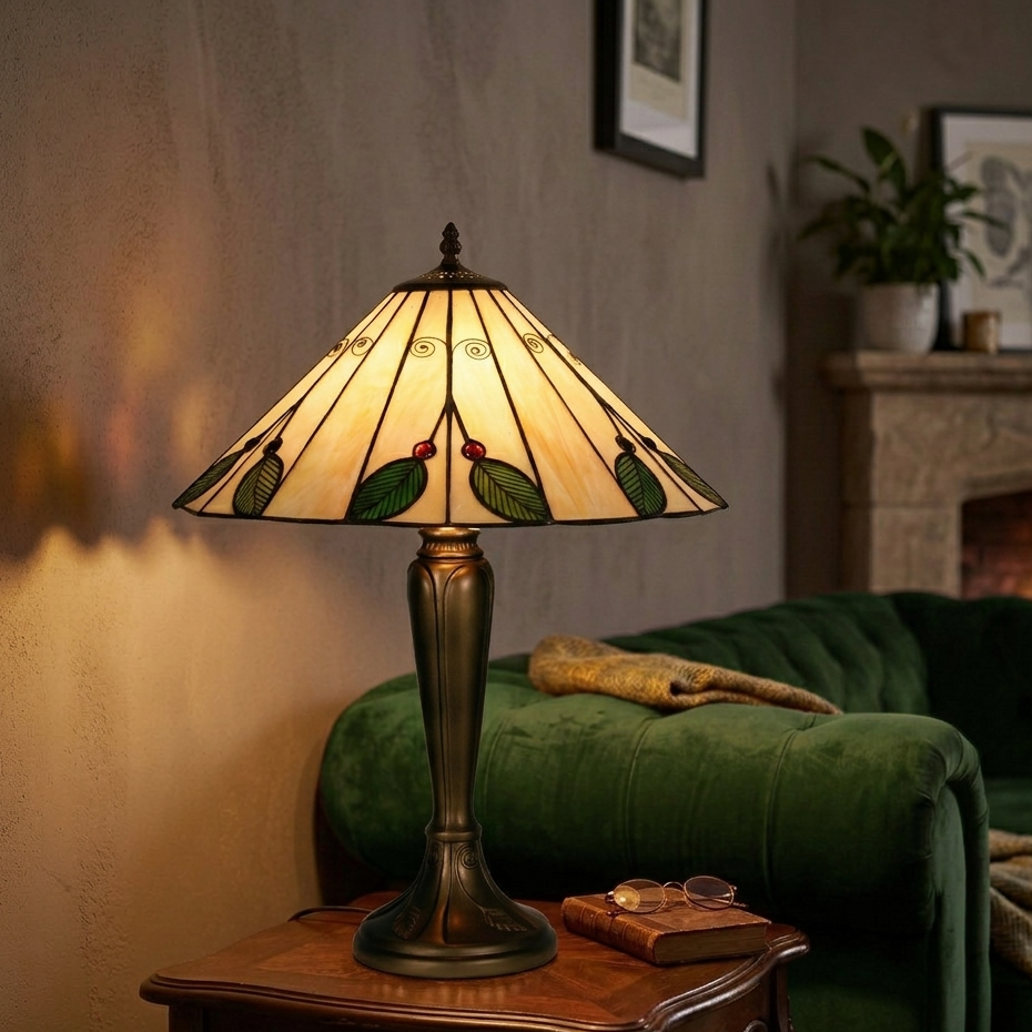 Oaks Tiffany Leaf Table Lamp