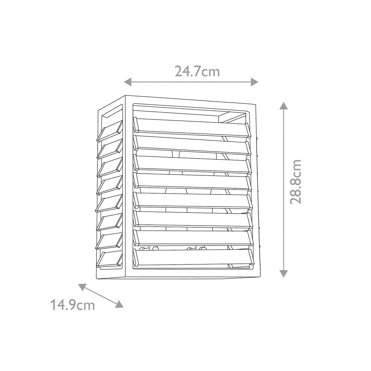 Elstead Louvre 2 Light Gunmetal Wall Light - Glass Slats