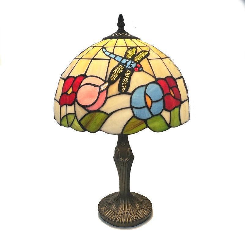 floral tiffany dragonfly lamp