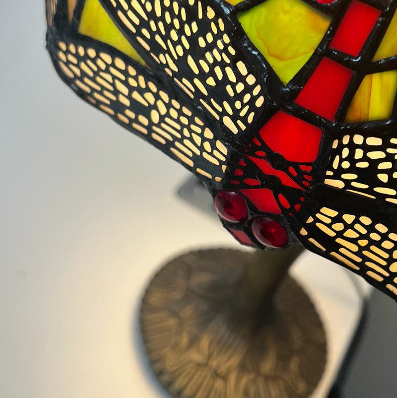 Loxton green dragonfly tiffany lamp