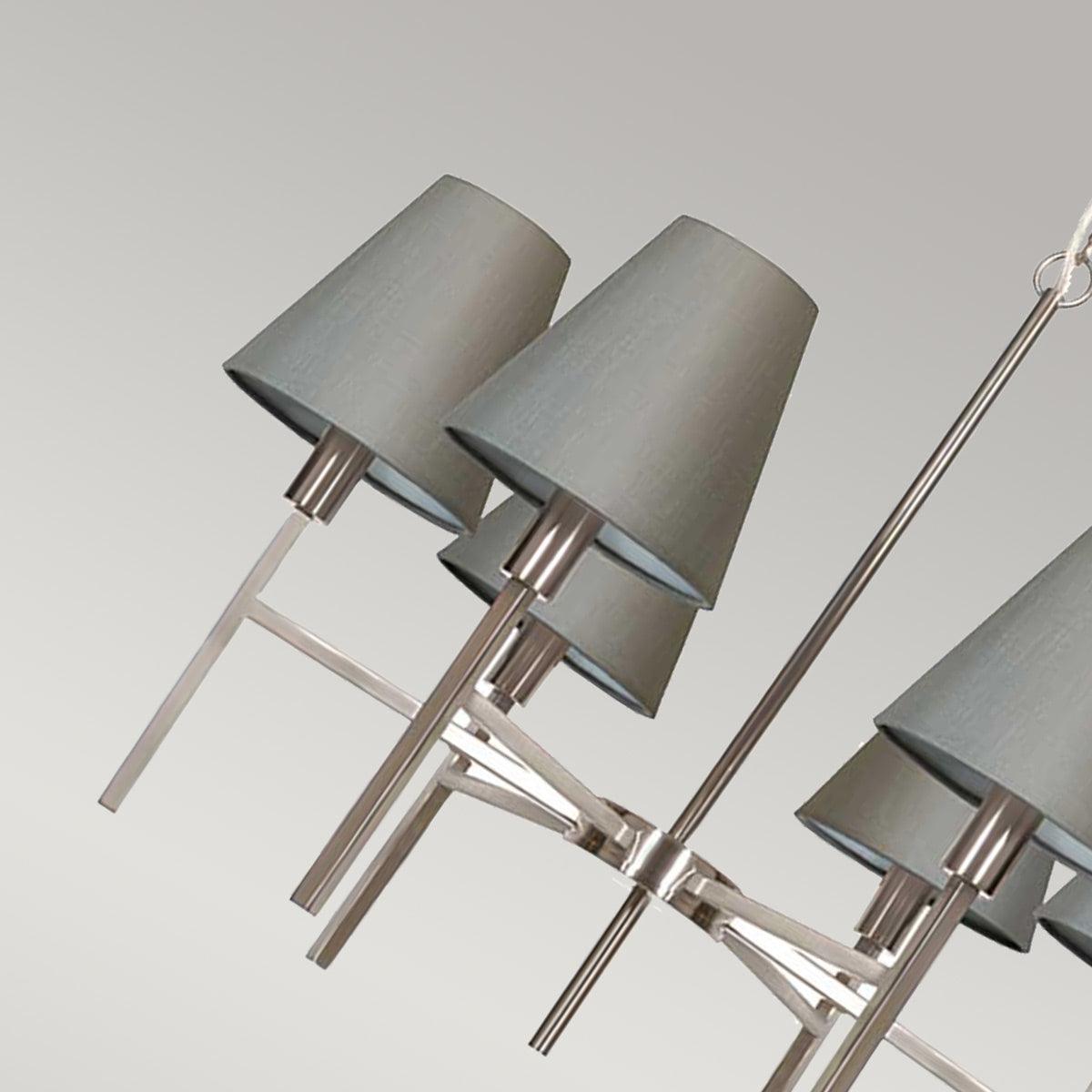 Elstead Lucerne 6 Light Brushed Nickel Chandelier