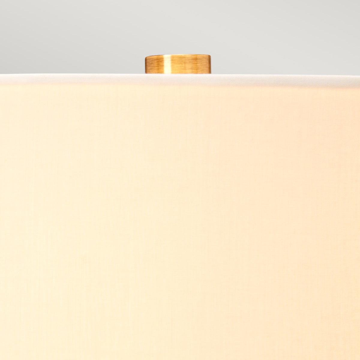 Luga Brass & Smoke Glass Table Lamp Elstead Lighting