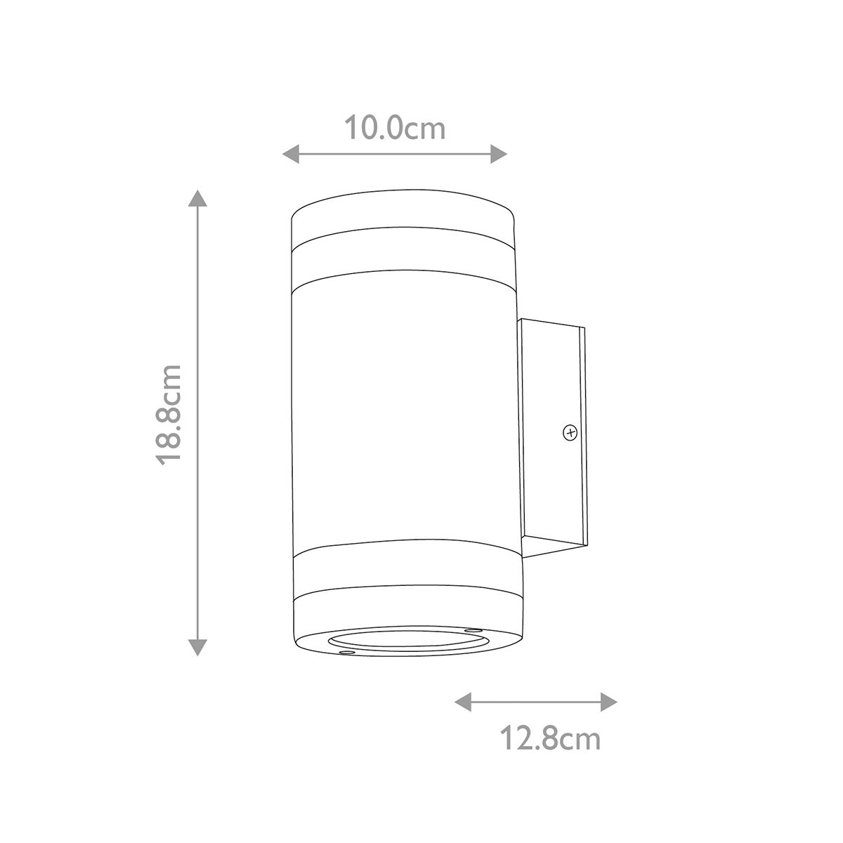 Elstead Magnus 2 Light Grey Outdoor Wall Light — alternate view