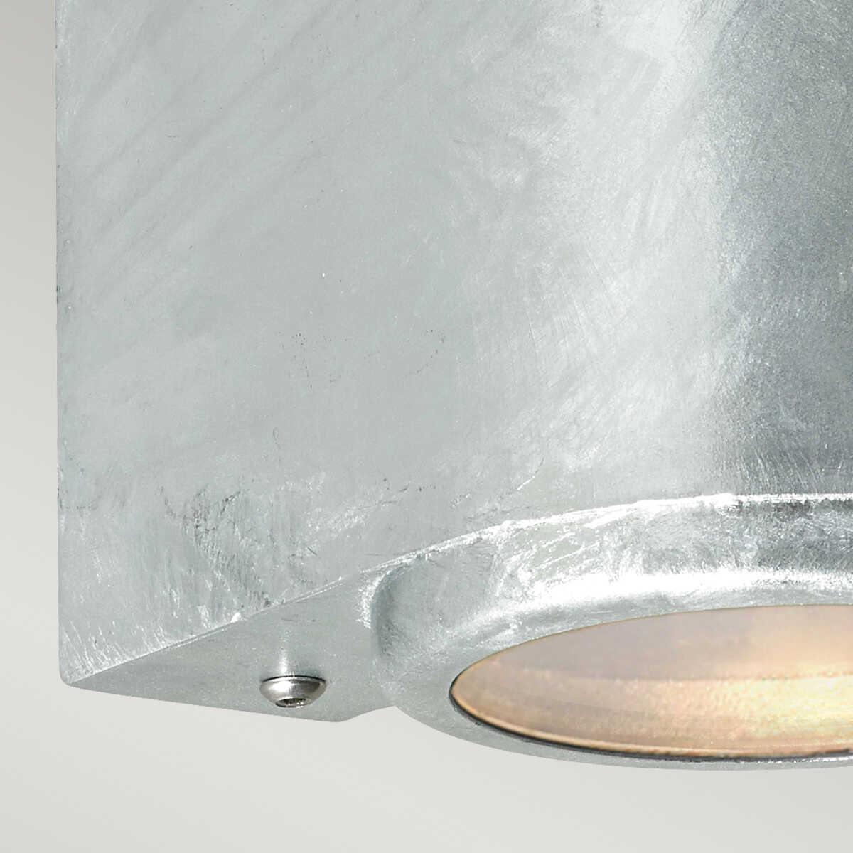 Norlys Mandal 1 Light Outdoor Down Wall Light Galvanized-WAREHOUSE-40-260626